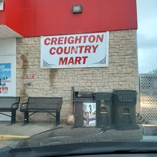 the front of the store