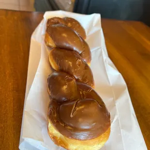 a row of doughnuts