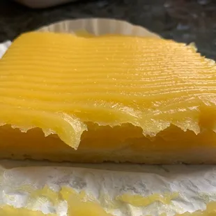 Big lemon bar $4.50. Nice tart lemon flavor with thicker crust. Went well together