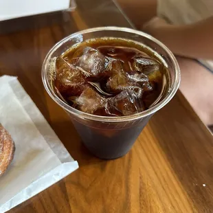 Iced black coffee