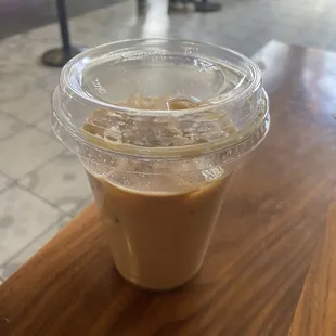 Iced vanilla latte