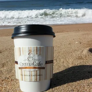 "Some beach somewhere...with my caramel latte"