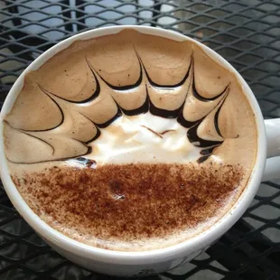 Delicious and beautiful mocha by a gentleman I believe is named Cassidy. Fancy!