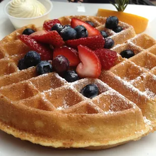 waffles, food