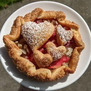 a heart shaped pastry