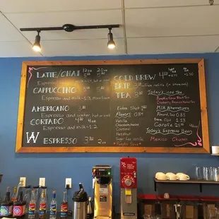 Drink menu