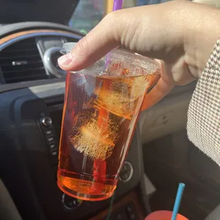 Iced Black Tea Lemon Blueberry Mint