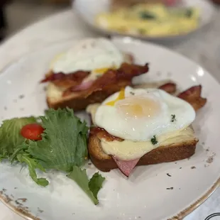 Open face breakfast sandwich