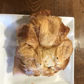 Croissant with Ham and Swiss Cheese