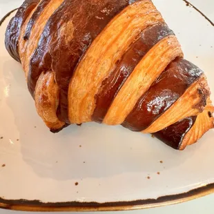 Chocolate croissant, because between walking to where I parked and climbing 12 flights of stairs...