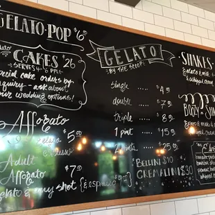 Menu board, May 2021