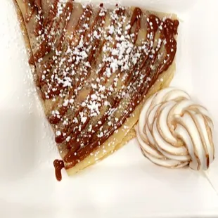 Regular banana- Nutella crepe with butter pecan swirl