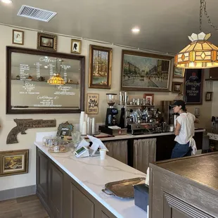 Interior of coffee shop