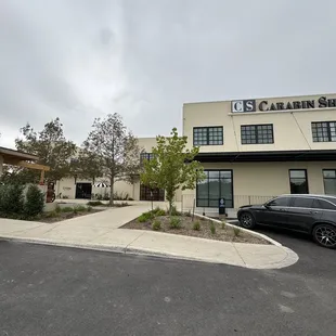 Entrance from the parking lot.  (to the left of C&amp;S)