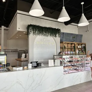 View coming into the bakery &amp; cafe.