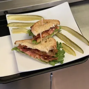 BLT with extra pickles on the side