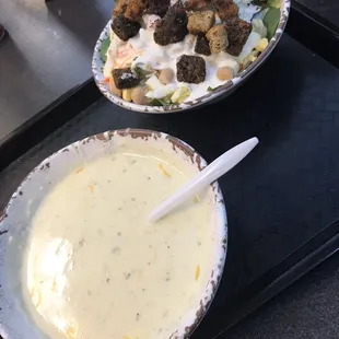 Soup and small salad bar