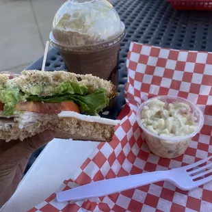 Turkey Avocado, frozen mocha