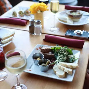 Diner with wine