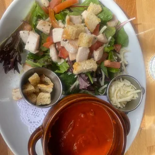 1/2 Salad and Soup Lunch
