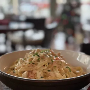 Pasta Alfredo with chicken