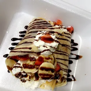 well maintained service was fast will come back soon its so delicious crepes i never had before this type of crepes