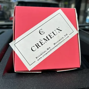 Feminine box to keep to still in a pastry from Trader joes and give as a gift