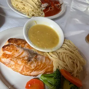 Lemon Salmon &amp; veal parm