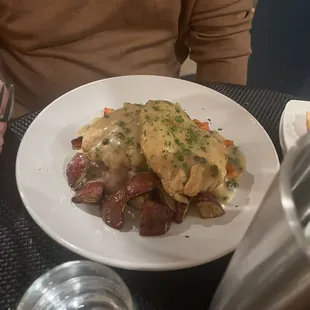 a plate of food on a table
