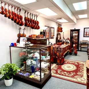 Our shop interior : ) More than 300 instruments!