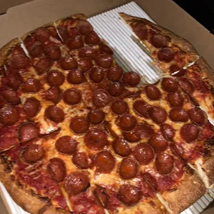 Large pepperoni take out