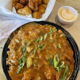 Deluxe creole bowl and fried okra