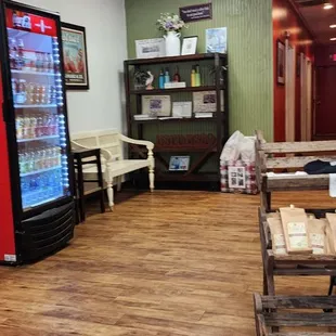  the interior of a cafe
