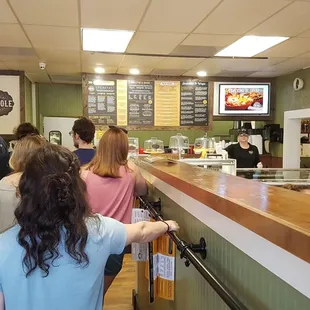  customers at the counter