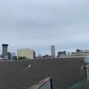 View of city from rooftop