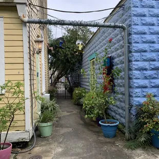 entrance to courtyard view of gate