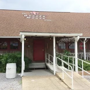 the front of the building