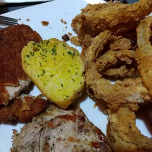 Pork chops with Onion rings