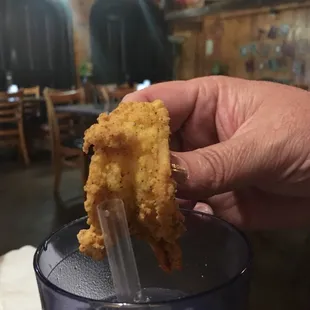 The massive shrimp &amp; I have big hands!