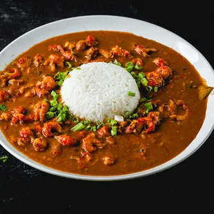 a bowl of red beans and rice