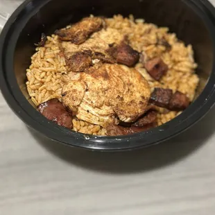 Chicken and Sausage Jambalaya Rice Bowl