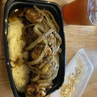 Blackened Salmon with Shrimp & Grits