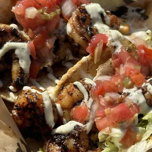 Blackened shrimp tacos