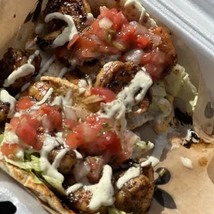 Blackened shrimp tacos