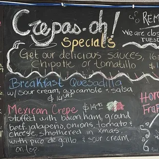 Daily special menu (2/8/2025)