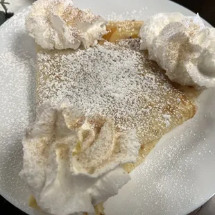 Cinnamon peach crepe