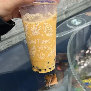 I ordered the Thai Milk tea with 50% sweetness and tapioca pearls and was very satisfied.