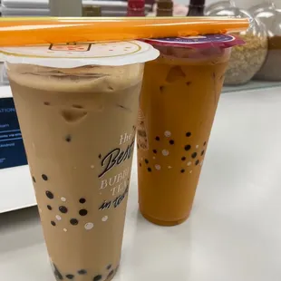 coffee milk tea and thai milk tea
