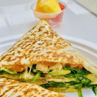 Crepes Are Always Prefect With A Side Of Fresh Fruits Here