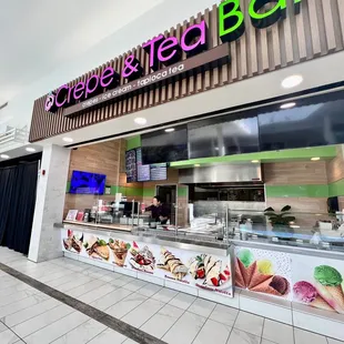 Located in the food court